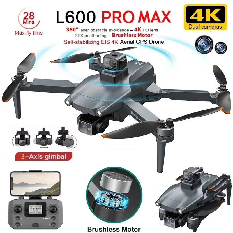 L600 PRO MAX GPS Дрон Професси – обзор и цена Fpv Brushless Rc Drone 4K